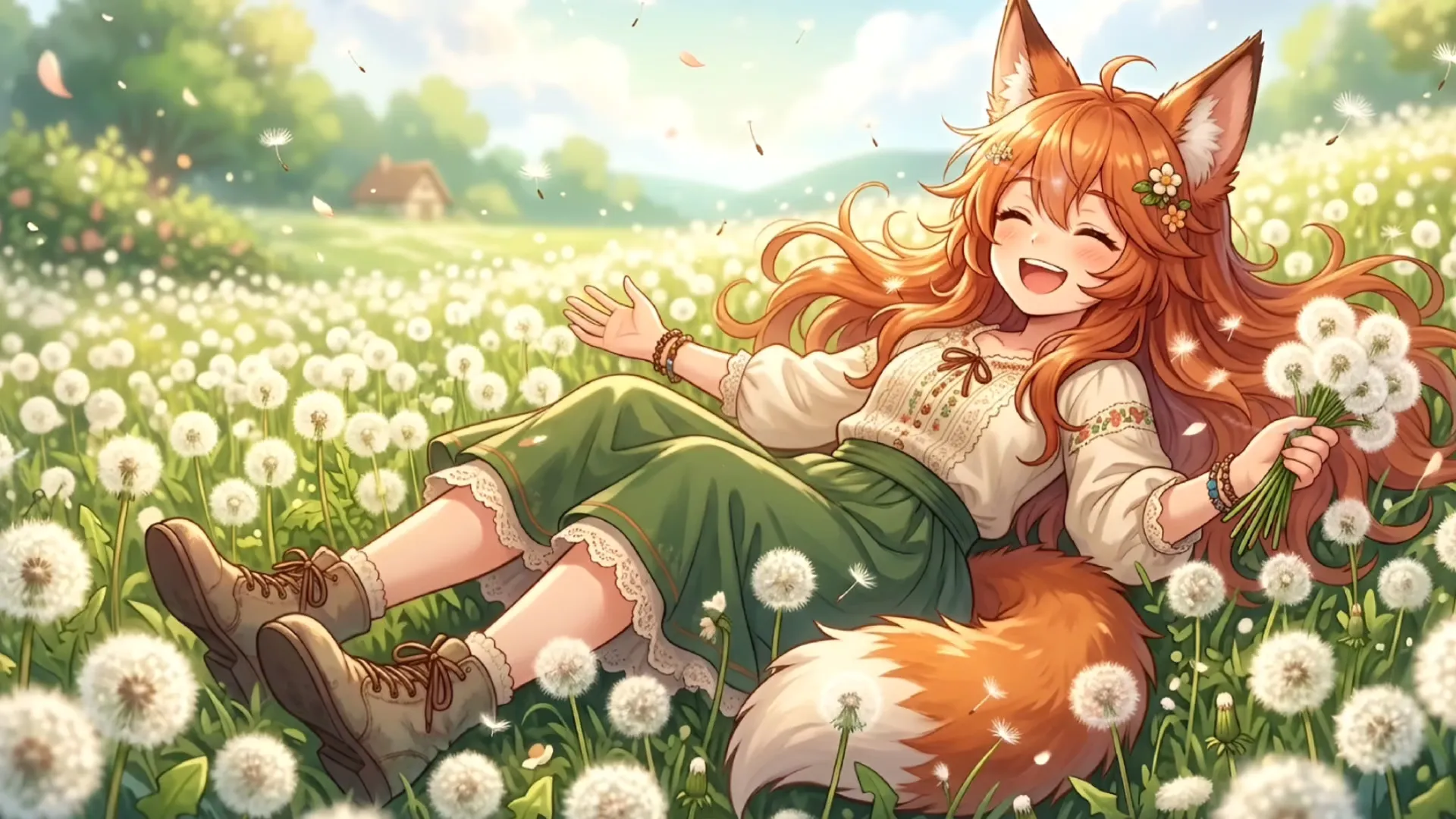 АСМР🌙 🦊Нежным шёпотом прочту сказку на ночь 🌙🦊 Лиса в море одуванчиков 🌼🤍